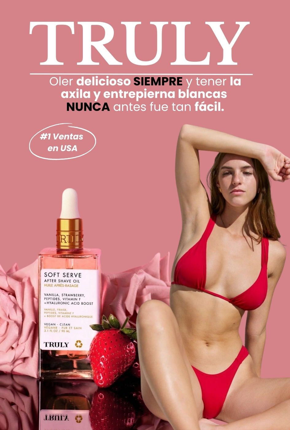 TRULY SOFT SERVE 🌸 - Aceite para después de afeitarse ¡Adiós Irritación, Hola Piel de Durazno! 🍑